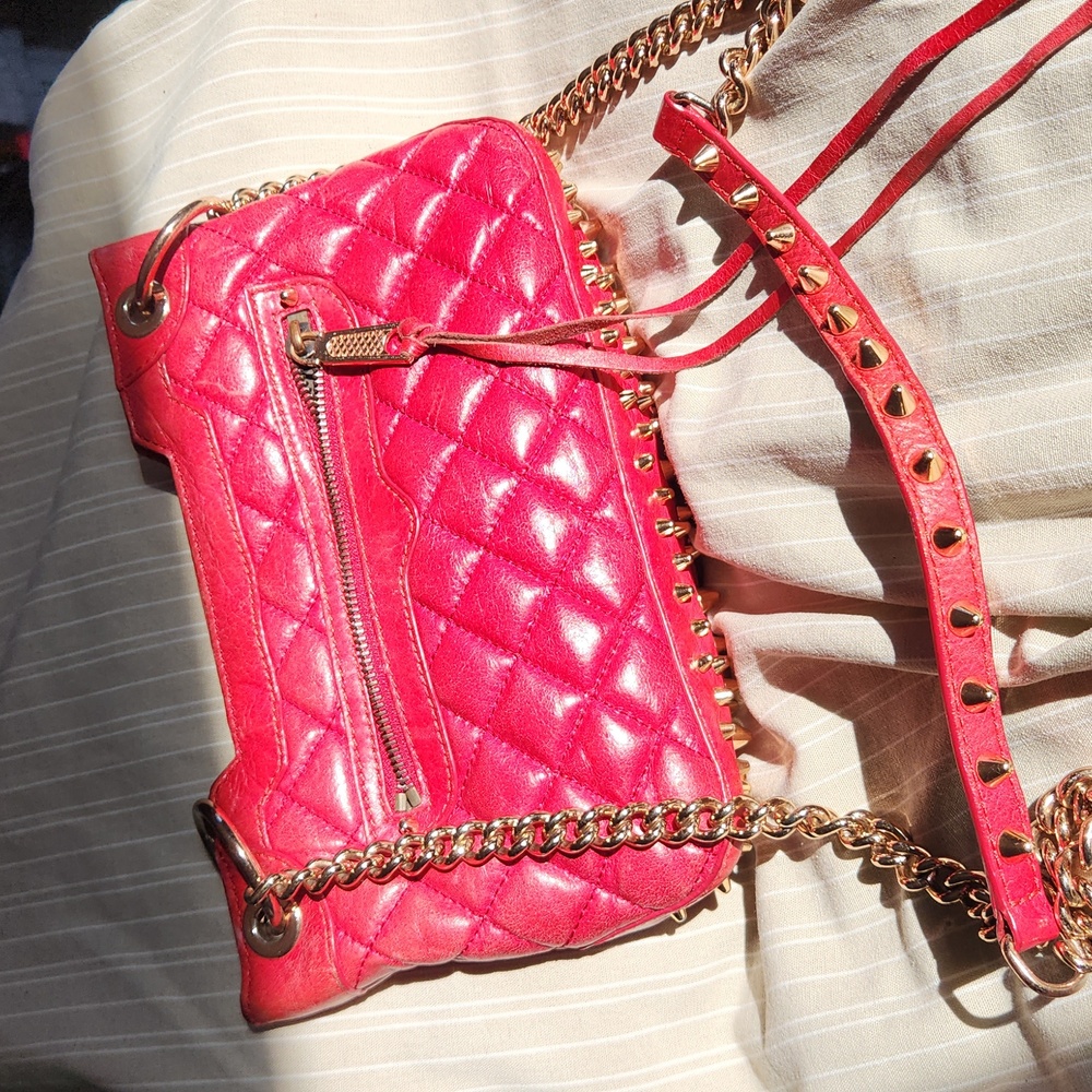 VERY RARE Rebecca Minkoff Love Mac limited edition red studded crossbody bag.